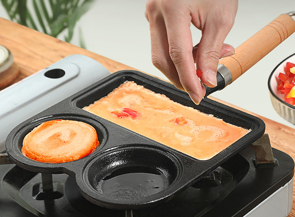 Multipurpose Divided Breakfast Pan, Non-Stick Skillet, Thickened