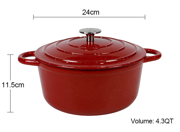 Cast Iron glitter Enamel Cookware Cooking Soup Pot casserole for Sale