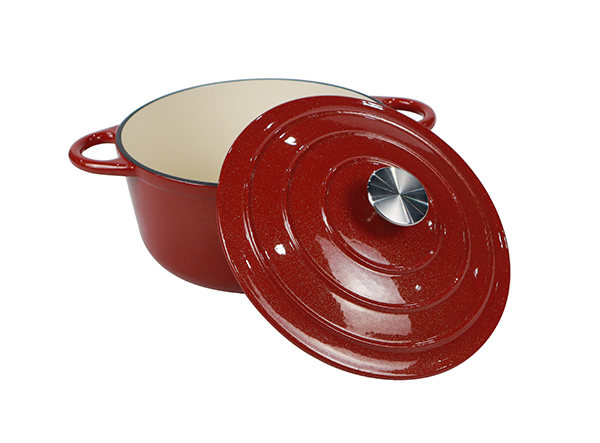 Cast Iron glitter Enamel Cookware Cooking Soup Pot casserole for Sale