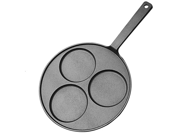 Wholesale 3-Cup Cast Iron Silver Dollar Pancakes Pan