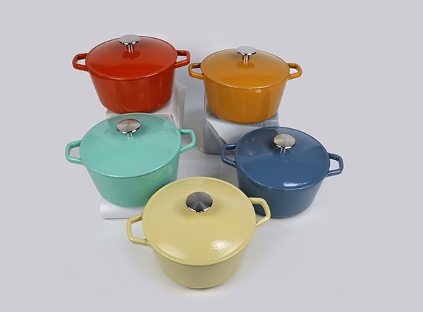 Wholesale Enamel Casserole Pot W/ Cover- 4.22 QT