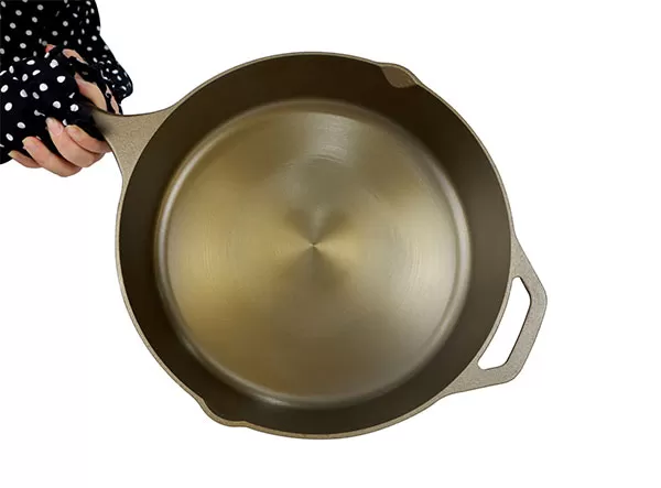 10 Inch Golden Polished Machined Smooth Cast Iron Frying Pan