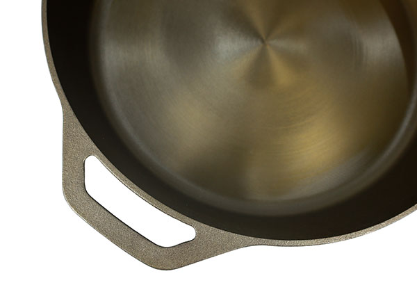 10 Inch Golden Polished Machined Smooth Cast Iron Frying Pan