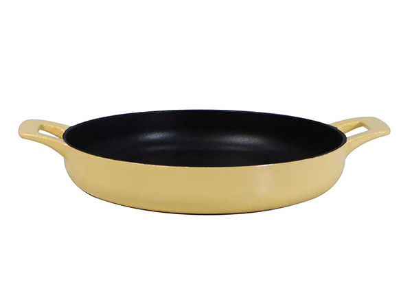 11 Inch Round Cast Iron Breakfast Skillet with Double Loop Handles