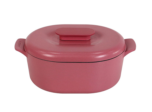 Red Oval Dutch Oven Enameled Cast Iron Soup Pot With Lid Saucepan