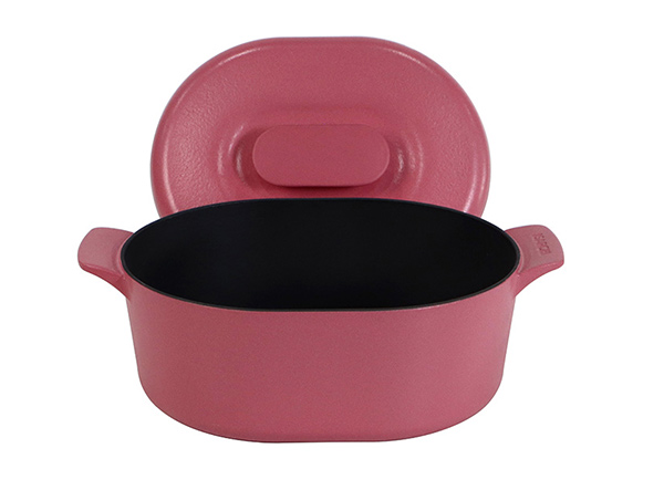 6.3 Quart Magenta Enameled Cast Iron Oval Dutch Oven