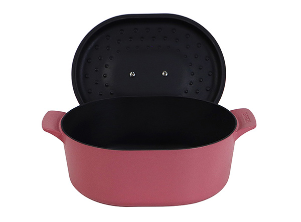 6.3 Quart Magenta Enameled Cast Iron Oval Dutch Oven