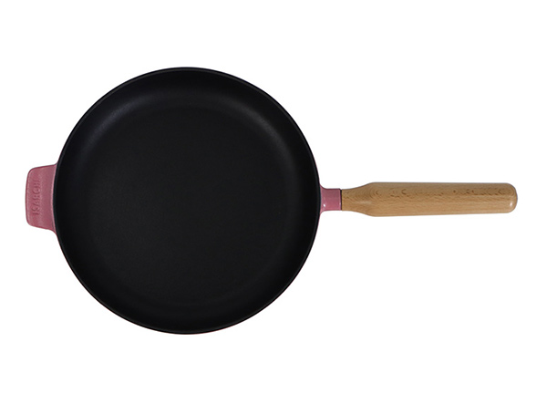 10 Inch Magenta Enameled Cast Iron Frying Pan