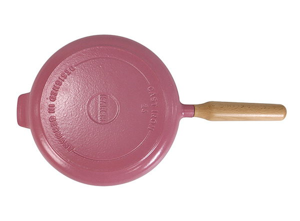 10 Inch Magenta Enameled Cast Iron Frying Pan