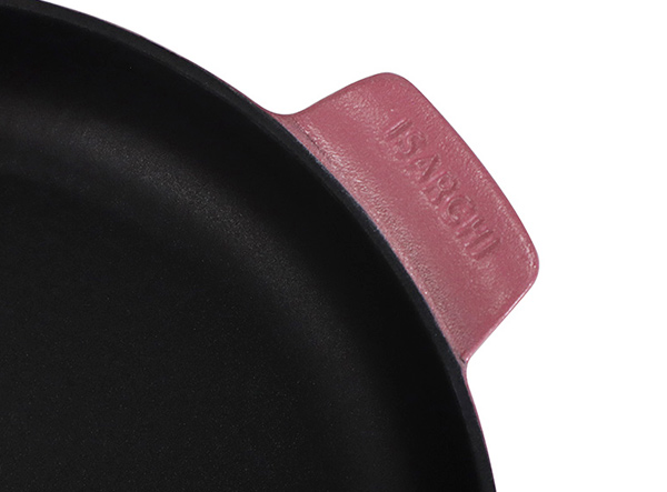 10 Inch Magenta Enameled Cast Iron Frying Pan