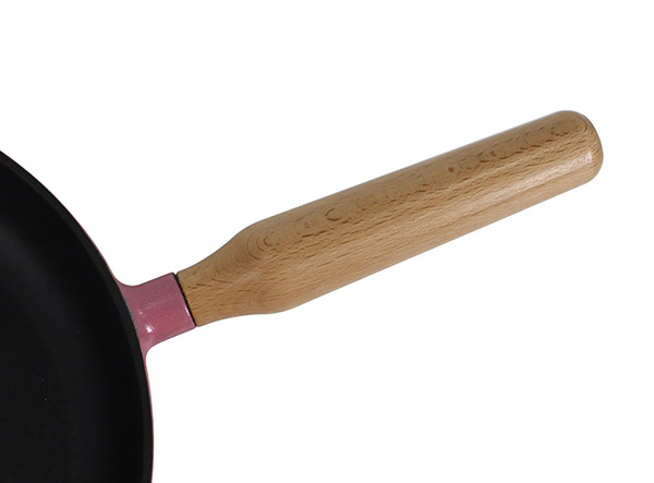 10 Inch Magenta Enameled Cast Iron Frying Pan