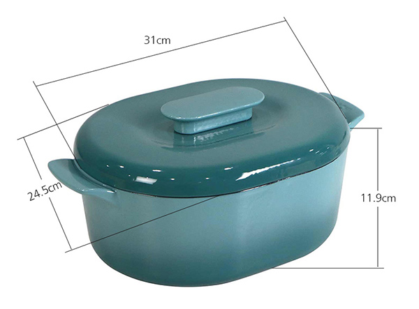 New Lake Blue Enameled Cast iron Cookware Set