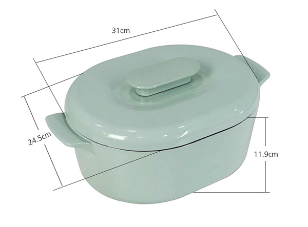 New Mint Green Enameled Cast iron Cookware Set