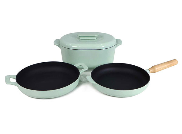 New Mint Green Enameled Cast iron Cookware Set