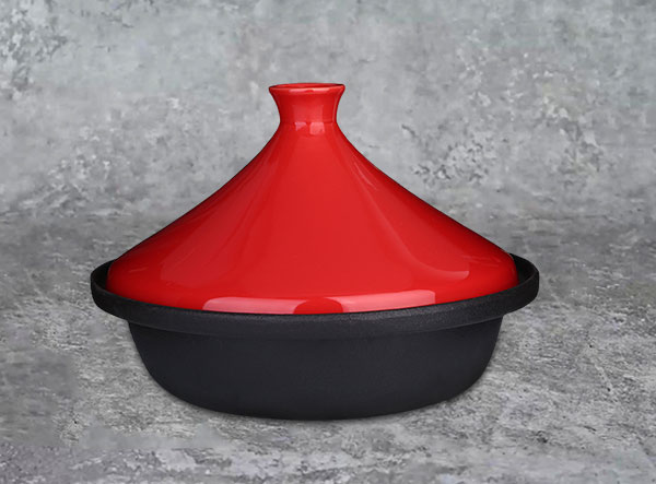 Large Tagine Moroccan Pot Cookware Lid Pan Chicken Enamel Cast Iron Tagine Pot