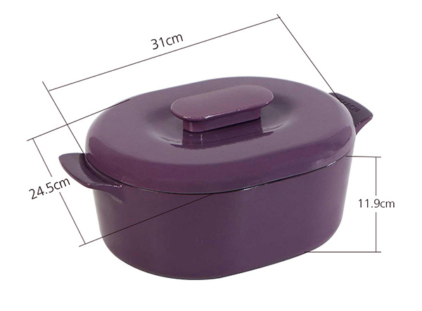 New Noble Purple Enameled Cast iron Cookware Set