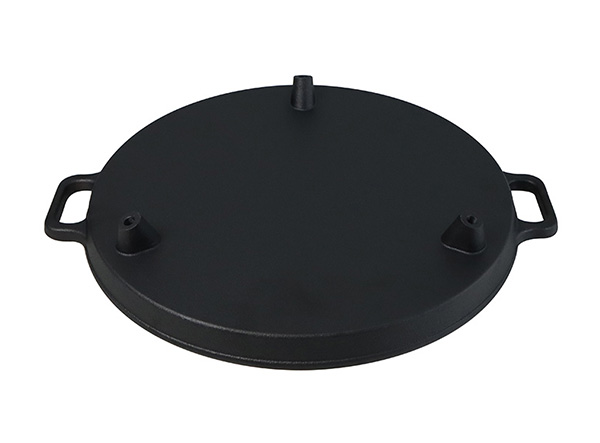 Outdoor Camping Cast Iron Barbecue Plate with 3 Removable Legs