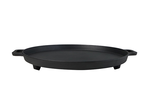 Outdoor Camping Cast Iron Barbecue Plate with 3 Removable Legs