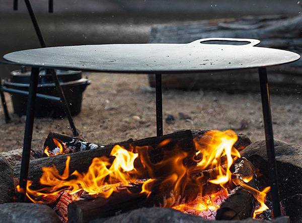 Petromax Campfire Griddle and Fire Bowl, Steel with 3 Removable