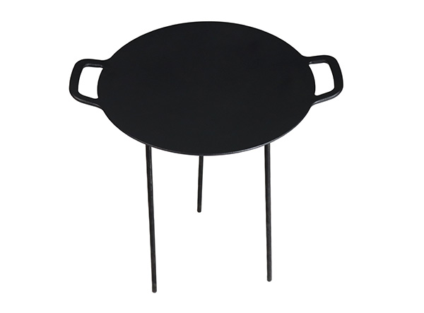 34cm Cast Iron Round Griddle Non-Stick Stovetop Grill Plate