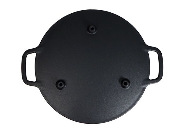 34cm Cast Iron Round Griddle Non-Stick Stovetop Grill Plate