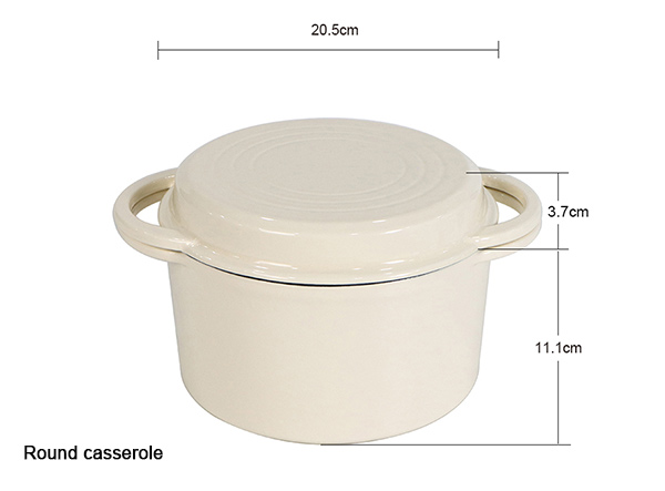 Multi Enamel Cast Iron 2-In-1 Dutch Oven With Skillet Lid