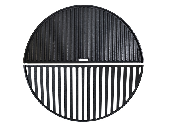 17" Half Moon Cast Iron Reversible Griddle & Grate for Kamado Joe Classic Large Big Green Egg