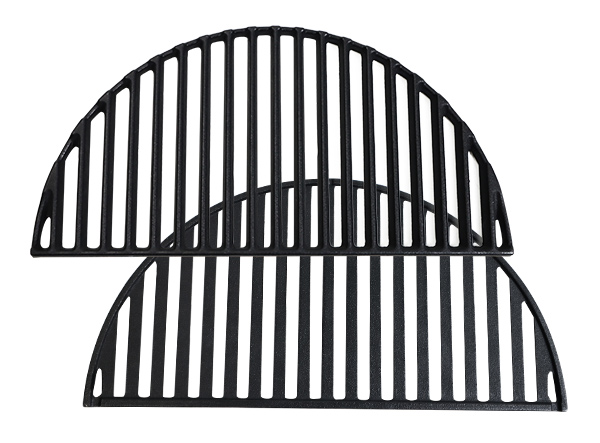 17" Half Moon Cast Iron Reversible Griddle & Grate for Kamado Joe Classic Large Big Green Egg