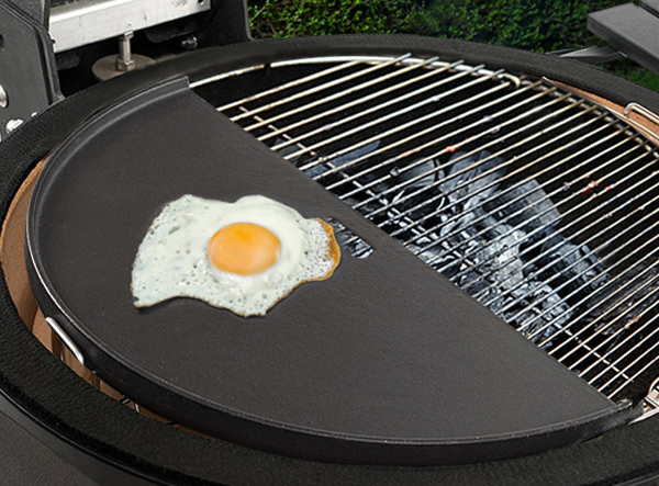 Cast Iron Plancha Griddles Half and Full Round - Big Green Egg