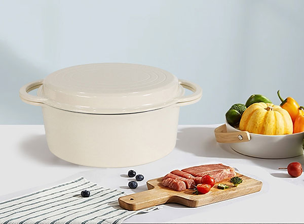 Multi Enamel Cast Iron 2-In-1 Dutch Oven With Skillet Lid
