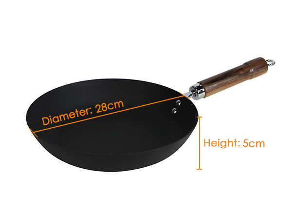 11-inch nitrided carbon steel wok