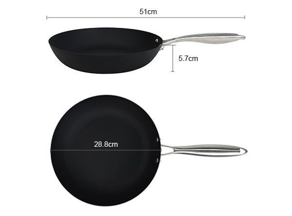 11-inch nitrided carbon steel wok
