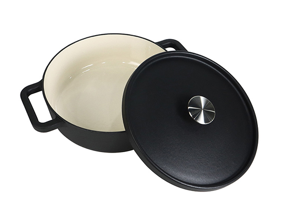 Enameled Cast Iron Round Gourmet Braiser with Lid