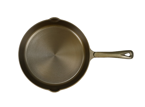 Golden cast iron nonstick skillet