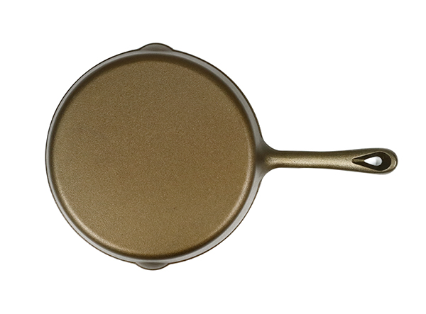 Golden cast iron nonstick skillet