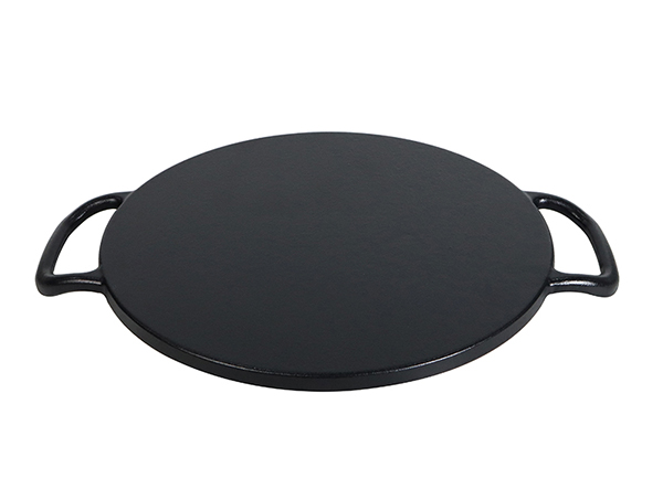 12-Inch Cast Iron Flat Black Pizza Pan