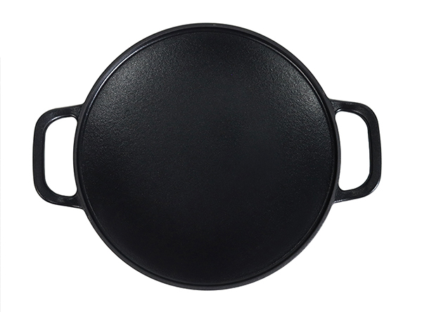 12-Inch Cast Iron Flat Black Pizza Pan