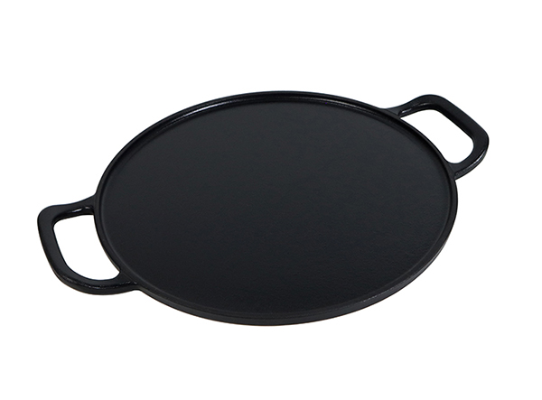 12-Inch Cast Iron Flat Black Pizza Pan