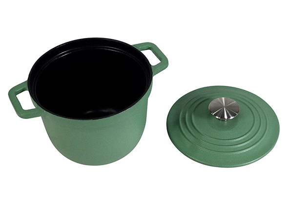2.5qt Sealed Enamel Stew Pot Cast Iron Rice Cooker