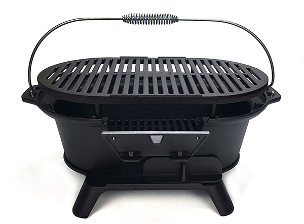 Small outdoor cast iron hibachi grill