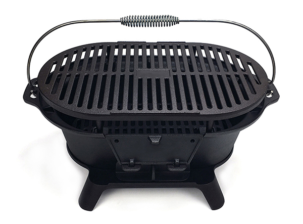 Small outdoor cast iron hibachi grill