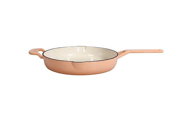 Glazed Coated Cast Iron Round Fry Pan
