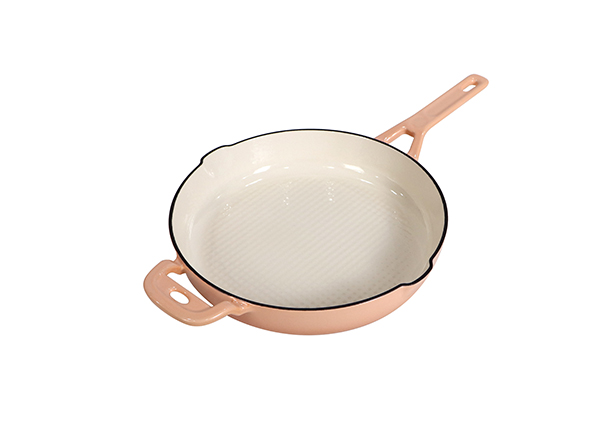 Glazed Coated Cast Iron Round Fry Pan