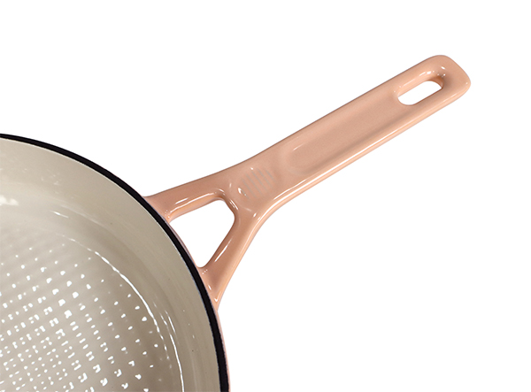 Glazed Coated Cast Iron Round Fry Pan