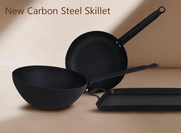 Rust Resistant 10 Inch Coating-Free Carbon Steel Skillet