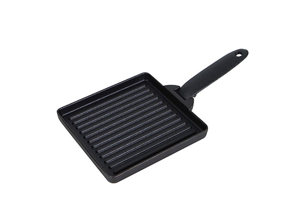 Portable 2pcs Cast Iron Camping Skillet Set with Detachable Handles