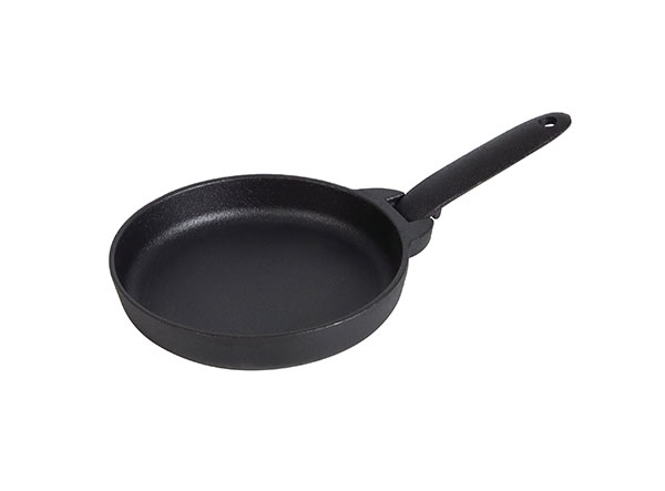 Portable 2pcs Cast Iron Camping Skillet Set with Detachable Handles