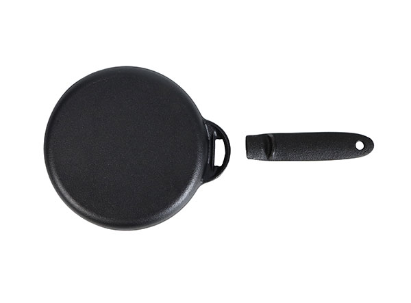 Portable 2pcs Cast Iron Camping Skillet Set with Detachable Handles