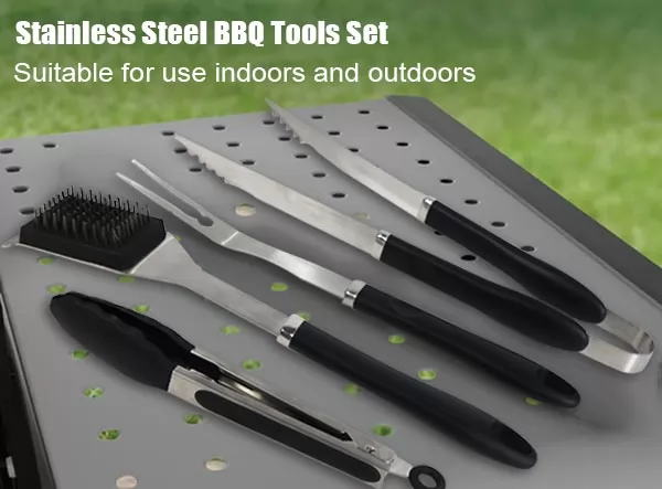 Grill Utensils 4PC Stainless Steel BBQ Tool Set Supplier