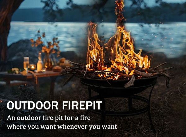 Wholesale 22 Inches Portable Wood Burning Steel BBQ Grill Fire Pits
